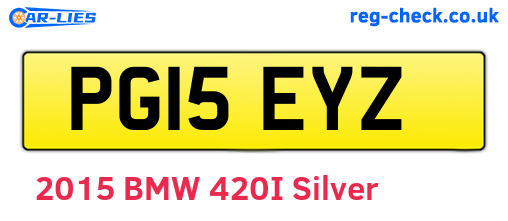 PG15EYZ are the vehicle registration plates.