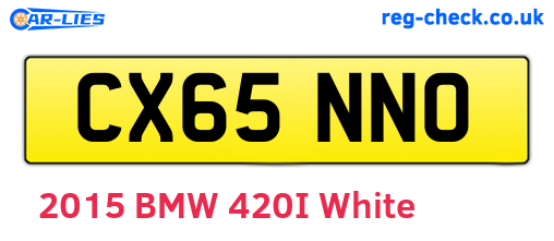 CX65NNO are the vehicle registration plates.