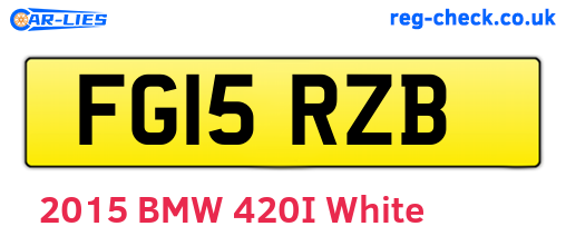 FG15RZB are the vehicle registration plates.