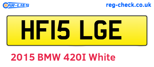 HF15LGE are the vehicle registration plates.