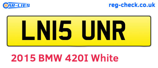 LN15UNR are the vehicle registration plates.