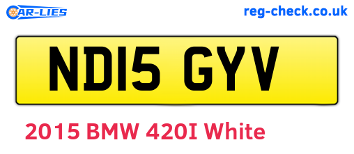 ND15GYV are the vehicle registration plates.
