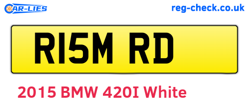 R15MRD are the vehicle registration plates.