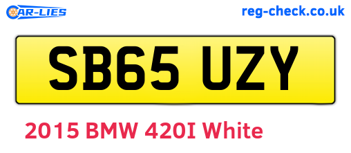 SB65UZY are the vehicle registration plates.