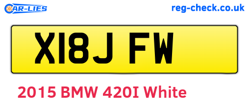 X18JFW are the vehicle registration plates.