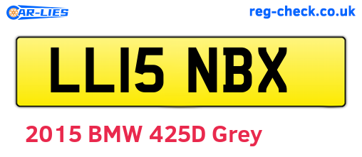 LL15NBX are the vehicle registration plates.