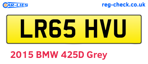 LR65HVU are the vehicle registration plates.