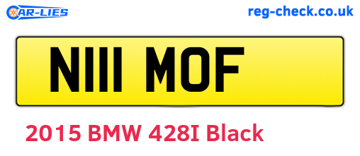 N111MOF are the vehicle registration plates.