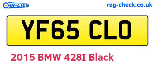 YF65CLO are the vehicle registration plates.