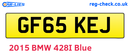 GF65KEJ are the vehicle registration plates.