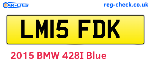 LM15FDK are the vehicle registration plates.
