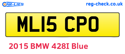 ML15CPO are the vehicle registration plates.