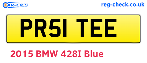 PR51TEE are the vehicle registration plates.