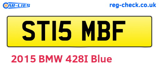 ST15MBF are the vehicle registration plates.