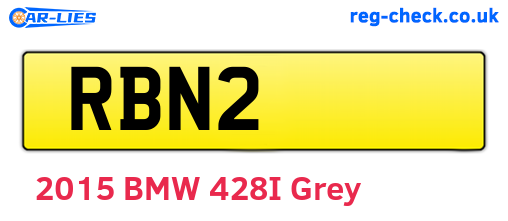 RBN2 are the vehicle registration plates.