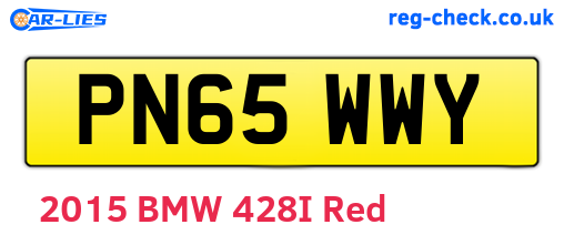PN65WWY are the vehicle registration plates.