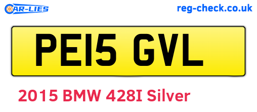 PE15GVL are the vehicle registration plates.