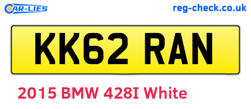 KK62RAN are the vehicle registration plates.