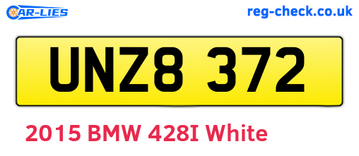UNZ8372 are the vehicle registration plates.