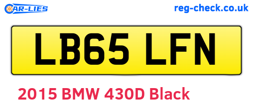 LB65LFN are the vehicle registration plates.