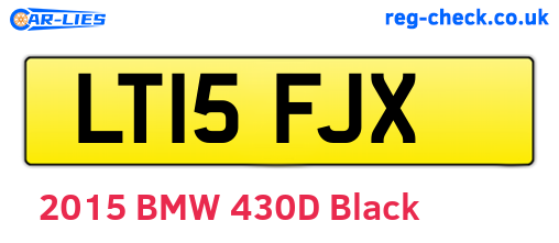 LT15FJX are the vehicle registration plates.