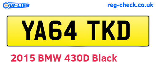 YA64TKD are the vehicle registration plates.