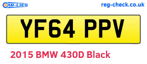 YF64PPV are the vehicle registration plates.