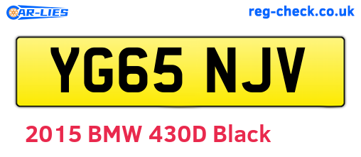 YG65NJV are the vehicle registration plates.