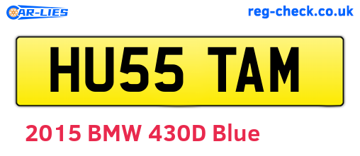 HU55TAM are the vehicle registration plates.