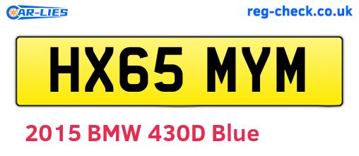 HX65MYM are the vehicle registration plates.