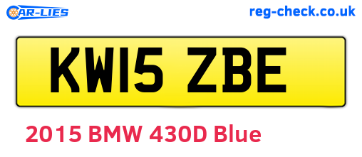 KW15ZBE are the vehicle registration plates.