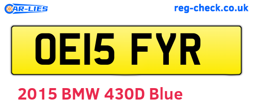 OE15FYR are the vehicle registration plates.