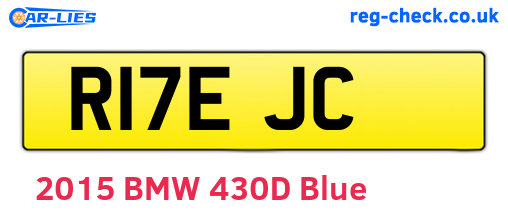 R17EJC are the vehicle registration plates.