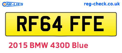 RF64FFE are the vehicle registration plates.