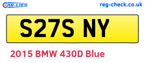 S27SNY are the vehicle registration plates.