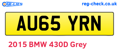 AU65YRN are the vehicle registration plates.