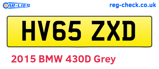 HV65ZXD are the vehicle registration plates.
