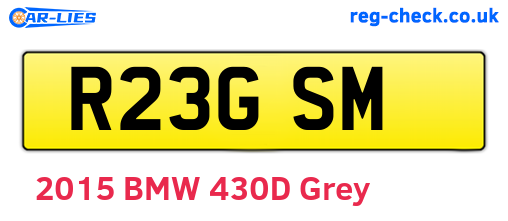 R23GSM are the vehicle registration plates.