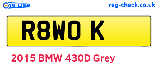 R8WOK are the vehicle registration plates.