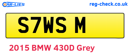 S7WSM are the vehicle registration plates.