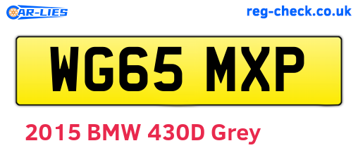 WG65MXP are the vehicle registration plates.