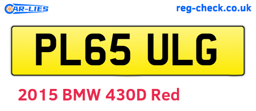 PL65ULG are the vehicle registration plates.