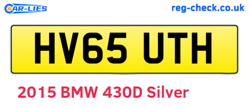 HV65UTH are the vehicle registration plates.