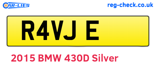 R4VJE are the vehicle registration plates.