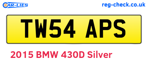 TW54APS are the vehicle registration plates.