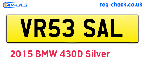 VR53SAL are the vehicle registration plates.