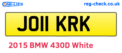 JO11KRK are the vehicle registration plates.