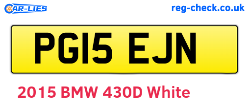 PG15EJN are the vehicle registration plates.