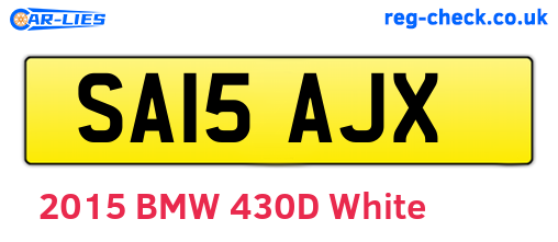 SA15AJX are the vehicle registration plates.