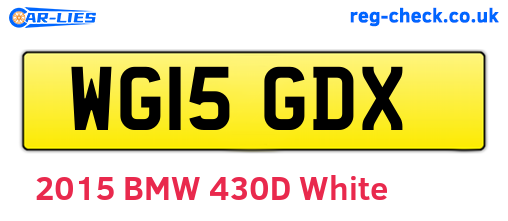 WG15GDX are the vehicle registration plates.